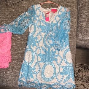 Lilly Pulitzer Blue Ibiza Crochet Romper